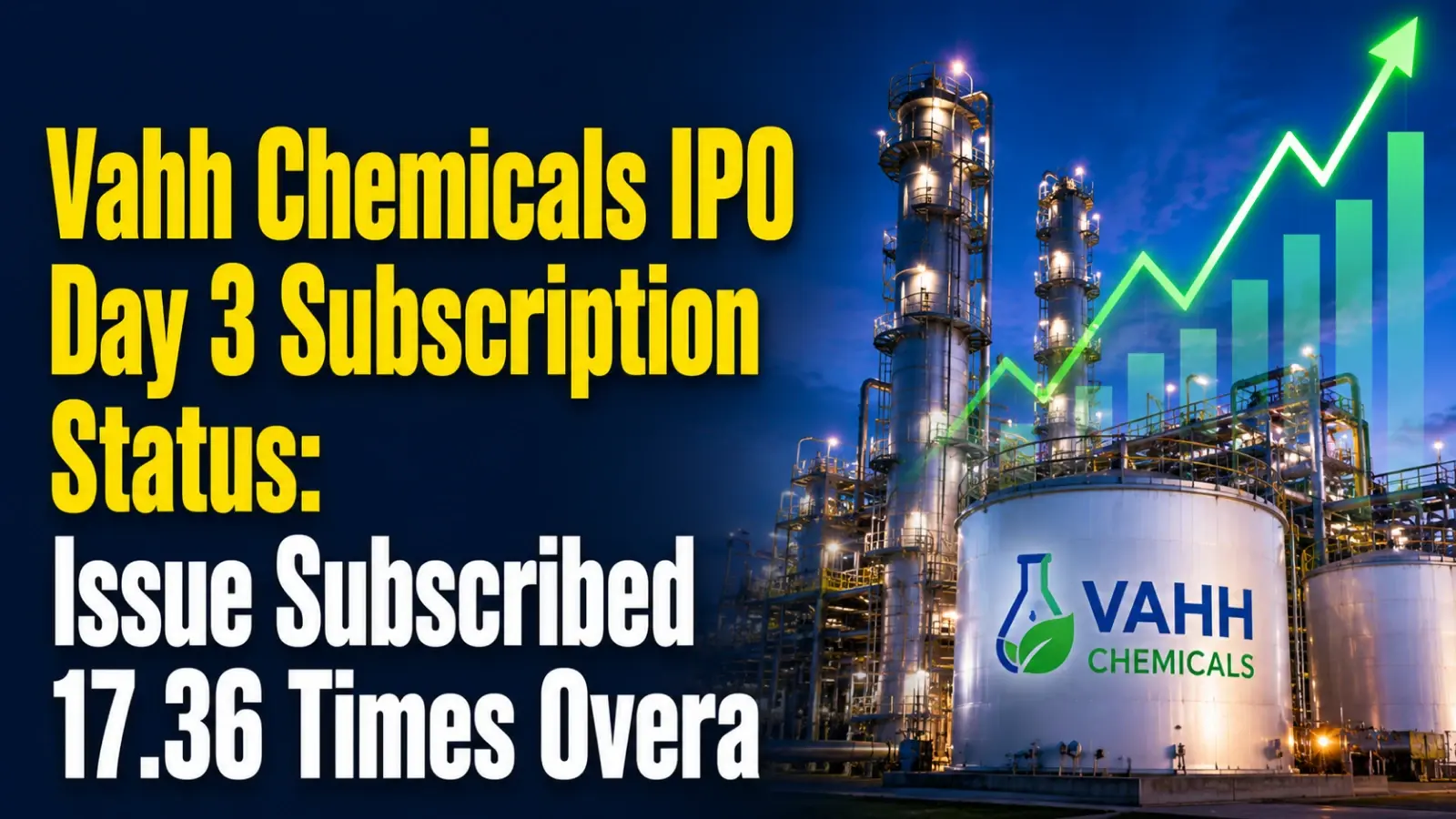 Vahh Chemicals IPO Day 3 Subscription Status: Issue Subscribed 17.36 Times Overall