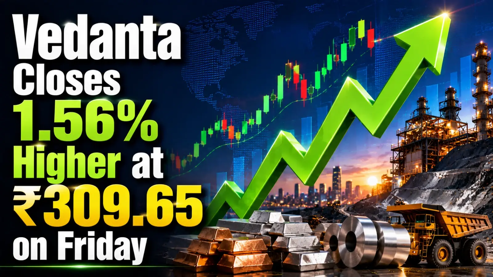 Vedanta Closes 1.56% Higher at ₹309.65 on Friday as Metal Stocks Rally; Four Demerged Entities to List on June 15