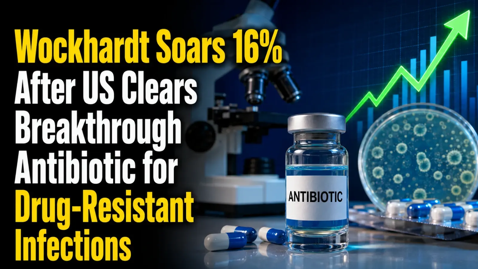 Wockhardt Shares Soar 16% After US Clears Breakthrough Antibiotic for Drug-Resistant Infections