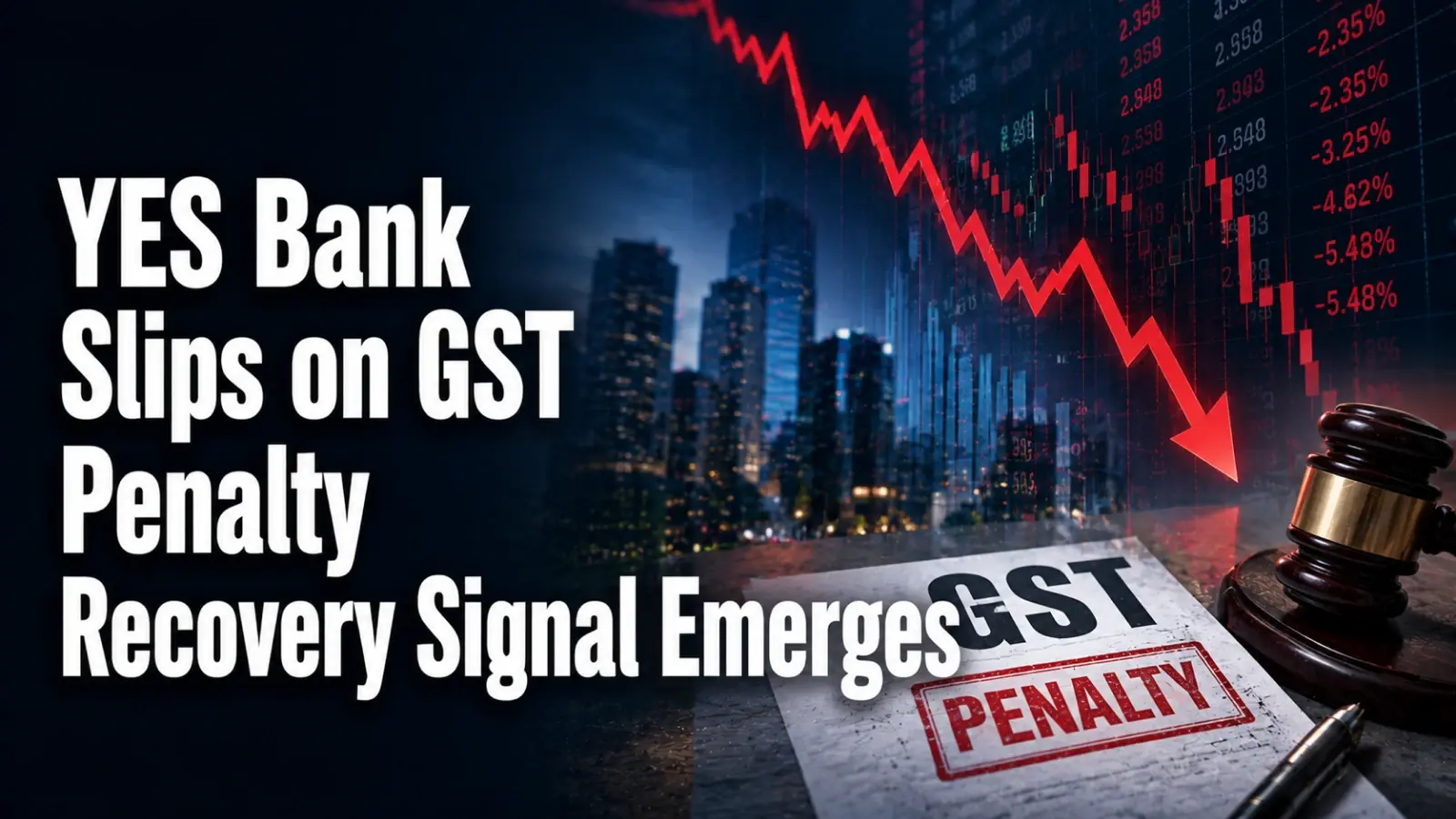Yes Bank Slips 0.24% on Monday; GST Penalty Order Adds Overhang Even as Weekly Chart Shows Strong Recovery