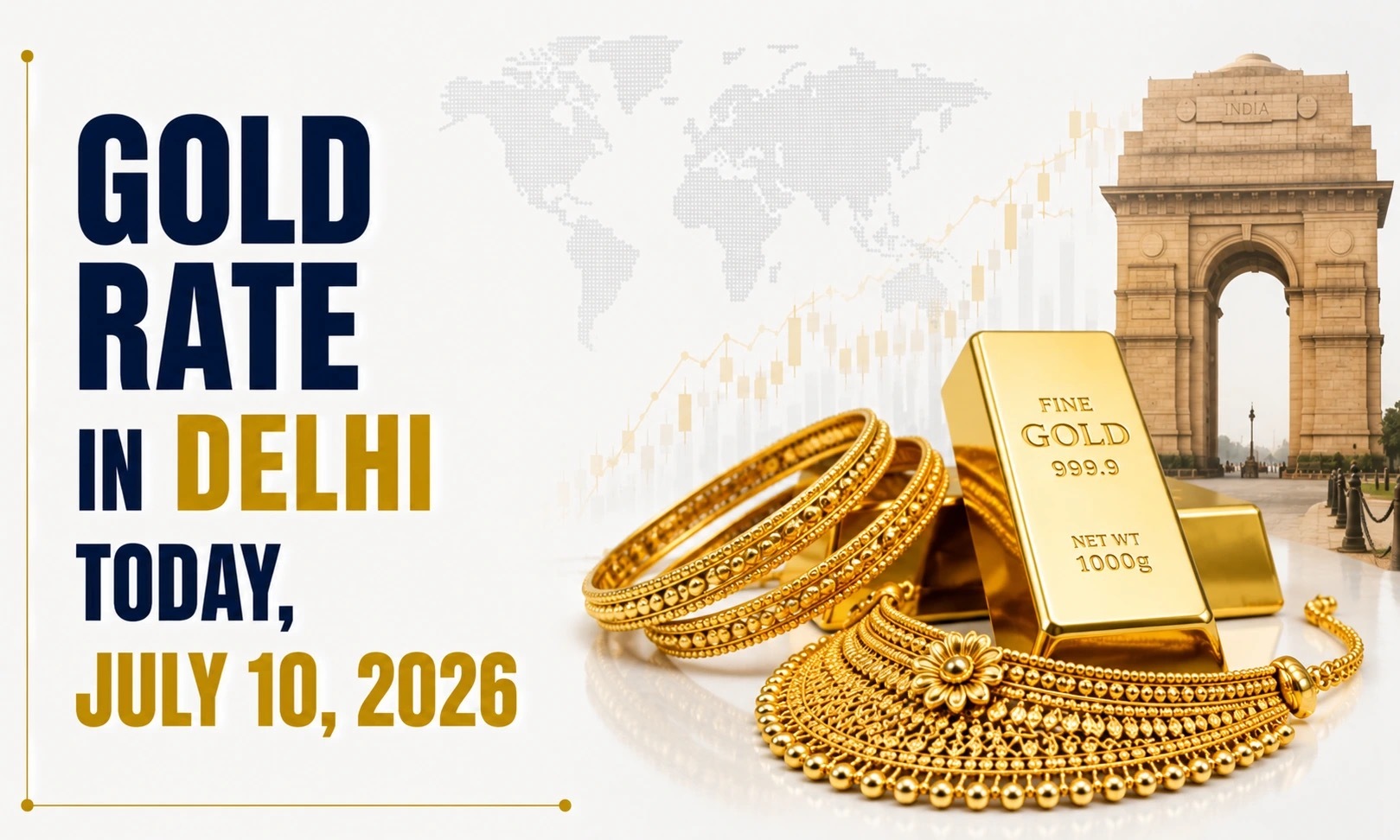 Gold Rate in Delhi Today, July 10, 2026: 24K Gold Rises to ₹14,495 Per Gram