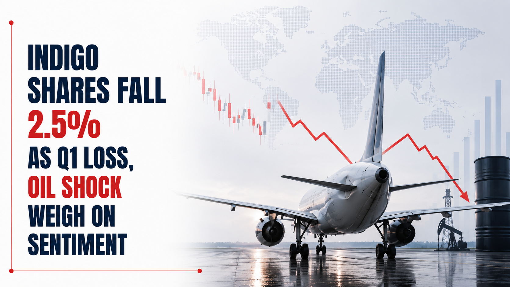 IndiGo Shares Fall 2.5% As Q1 Loss, Oil Shock Weigh On Sentiment
