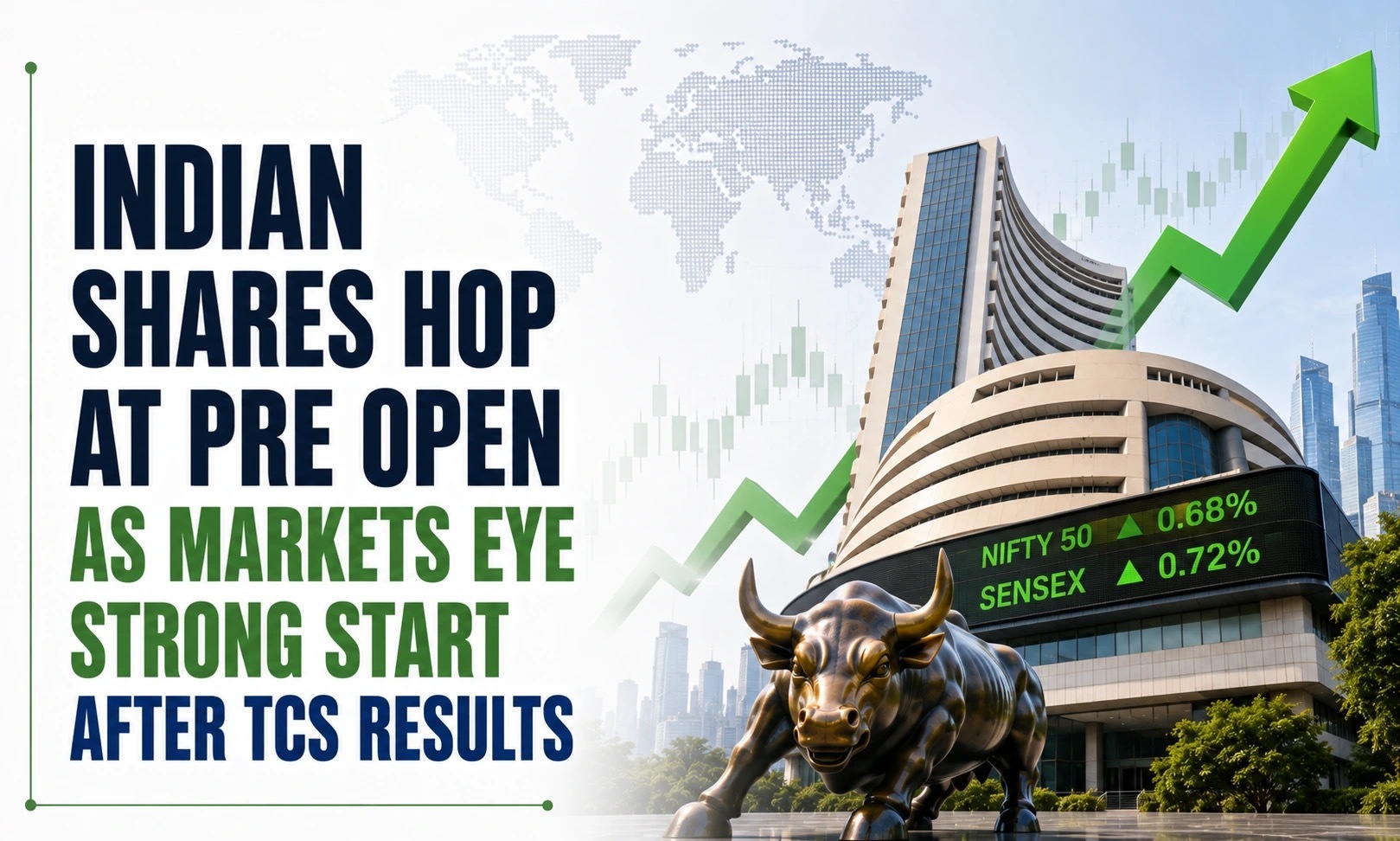 Indian Shares Hop at Pre-open as Markets Eye Strong Start After TCS Results