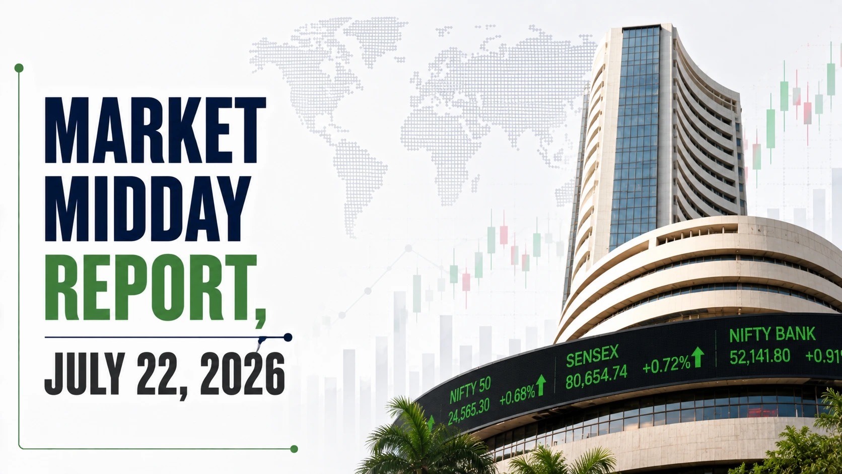 Market Midday Report, July 22, 2026: Sensex, Nifty Extend Losses from Morning