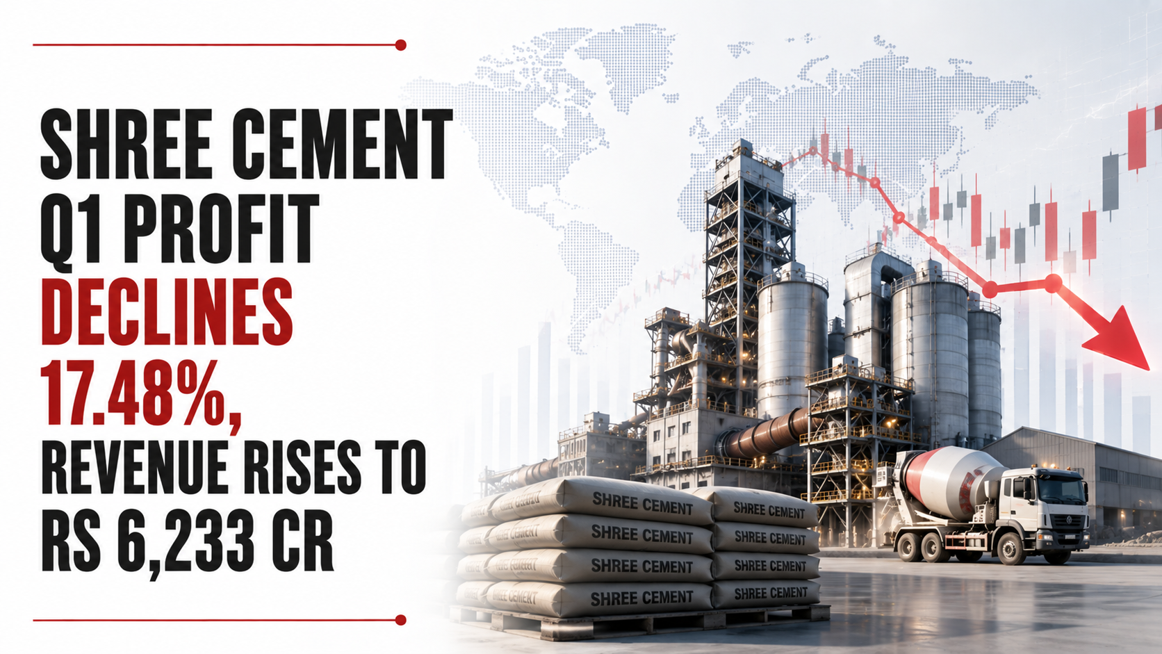 Shree Cement Q1 Profit Declines 17.48%, Revenue Rises to Rs 6,233 Cr