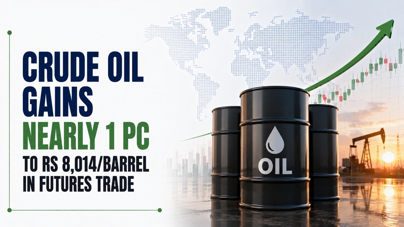 Crude Oil Gains Nearly 1 PC to Rs 8,014/Barrel in Futures Trade
