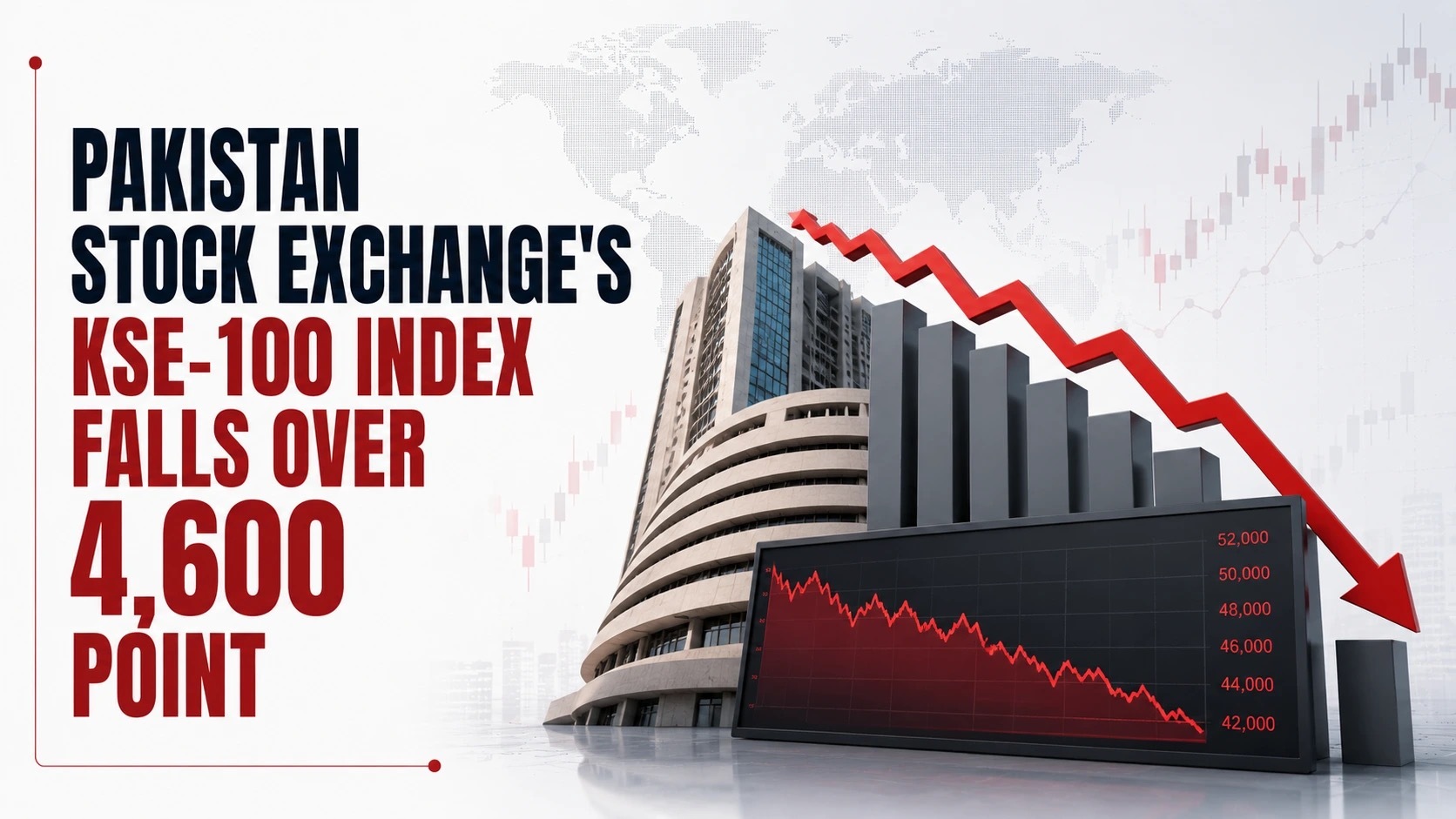 Pakistan Stock Exchange's KSE-100 Index Falls Over 4,600 point After US President Donald Trump’s Comments on Iran