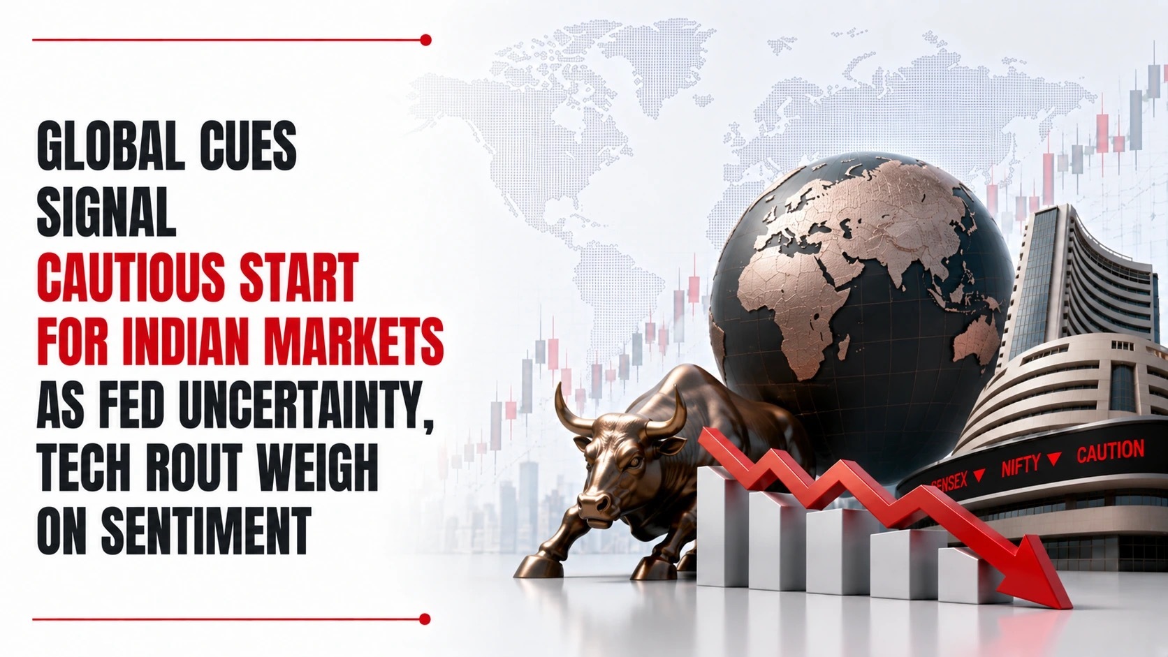 Global Cues Signal Cautious Start For Indian Markets As Fed Uncertainty, Tech Rout Weigh On Sentiment