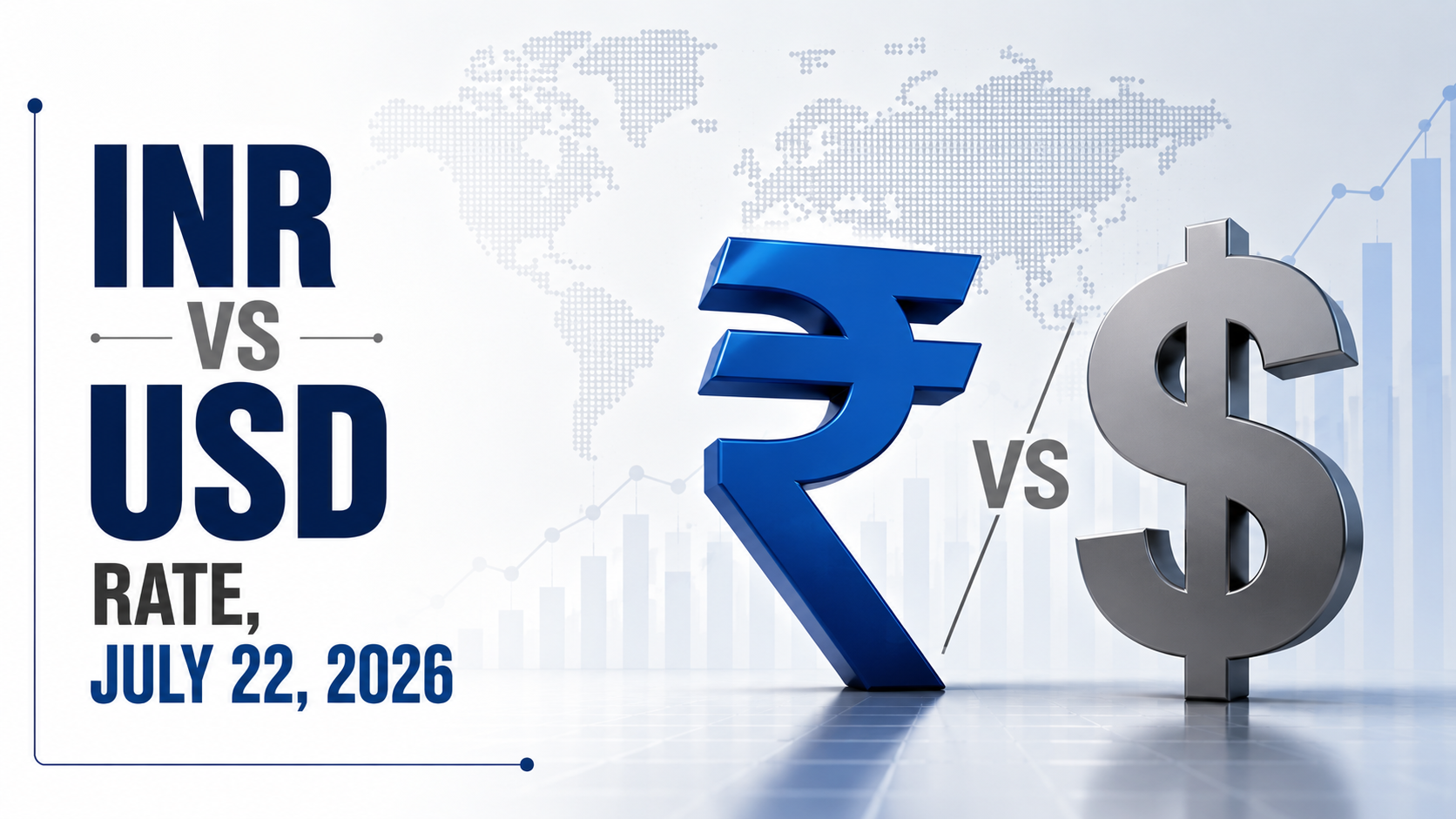 INR vs USD Rate, July 22, 2026: Rupee Falls 34 Paise To Close at 96.59 Against US Dollar