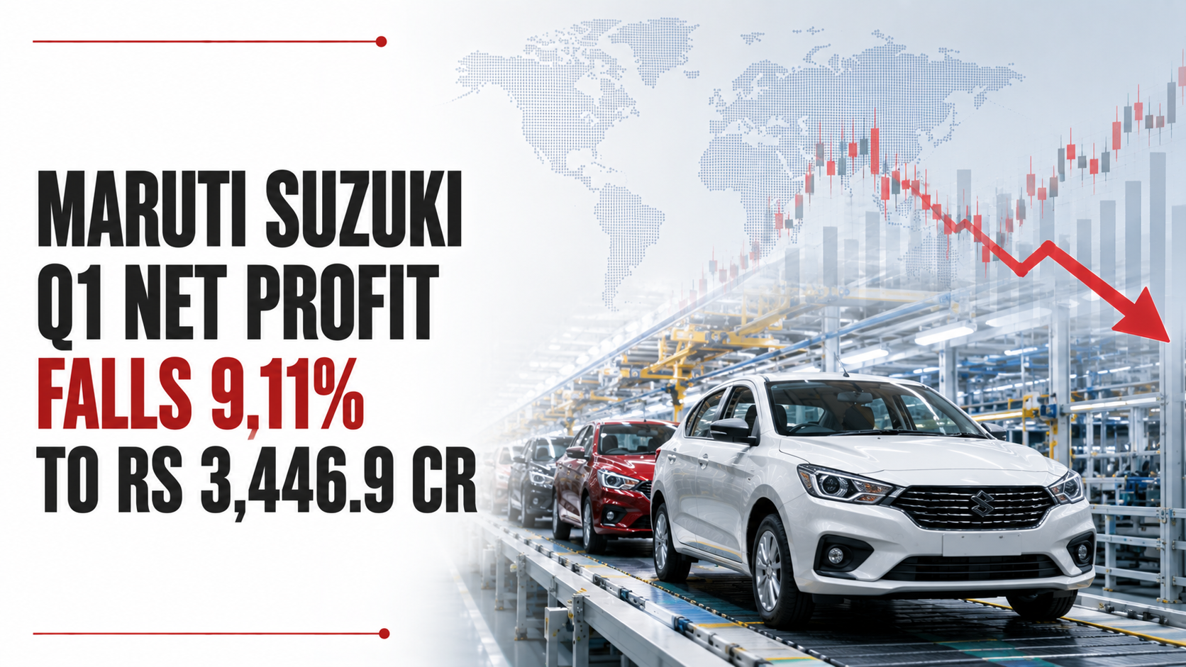 Maruti Suzuki Q1 Net Profit Falls 9.11% to Rs 3,446.9 Cr