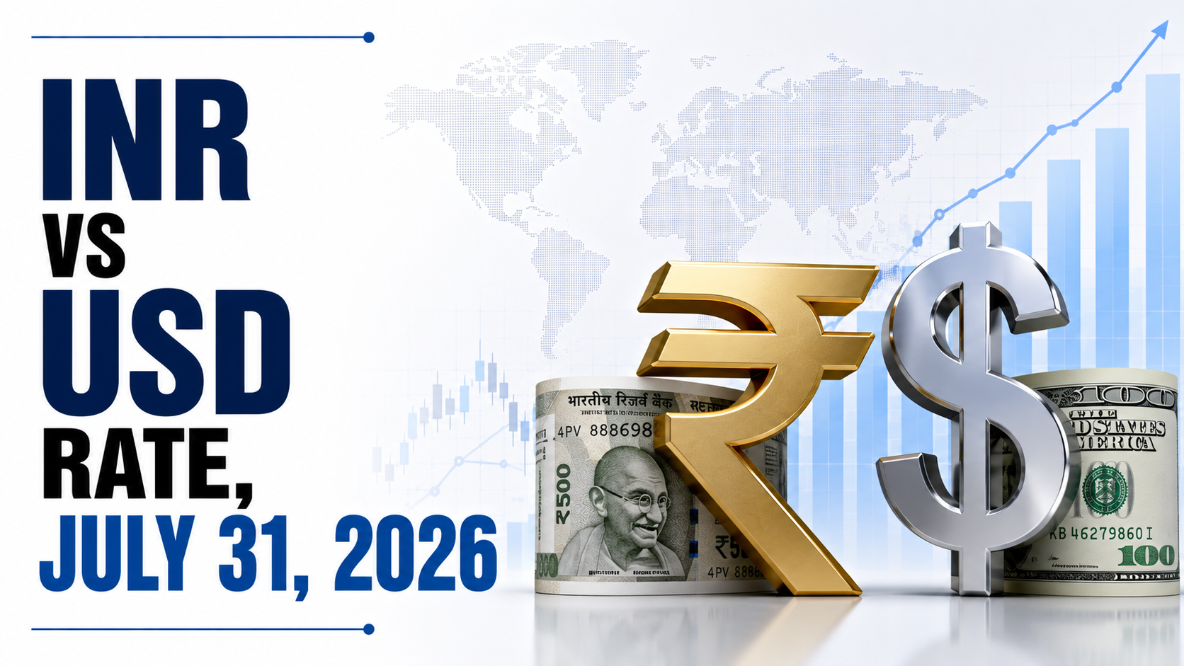 INR vs USD Rate, July 31, 2026: Rupee Rises 20 Paise to 95.30 Against US Dollar in Early Trade