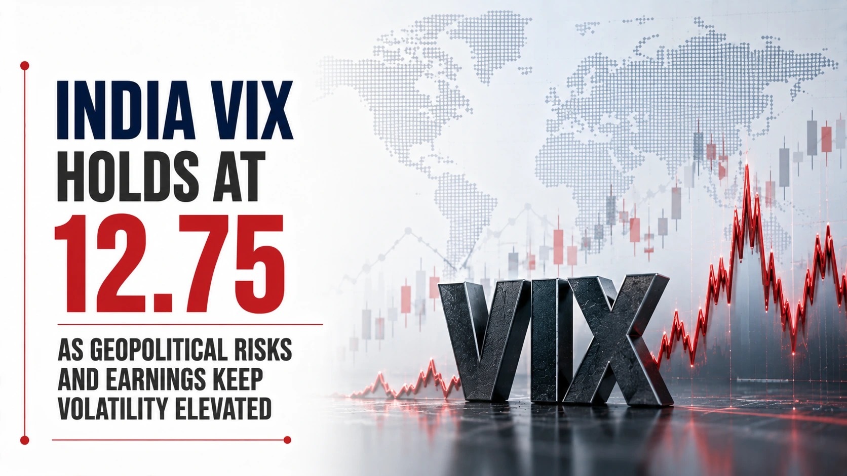 India VIX Holds at 12.75 As Geopolitical Risks and Earnings Keep Volatility Elevated