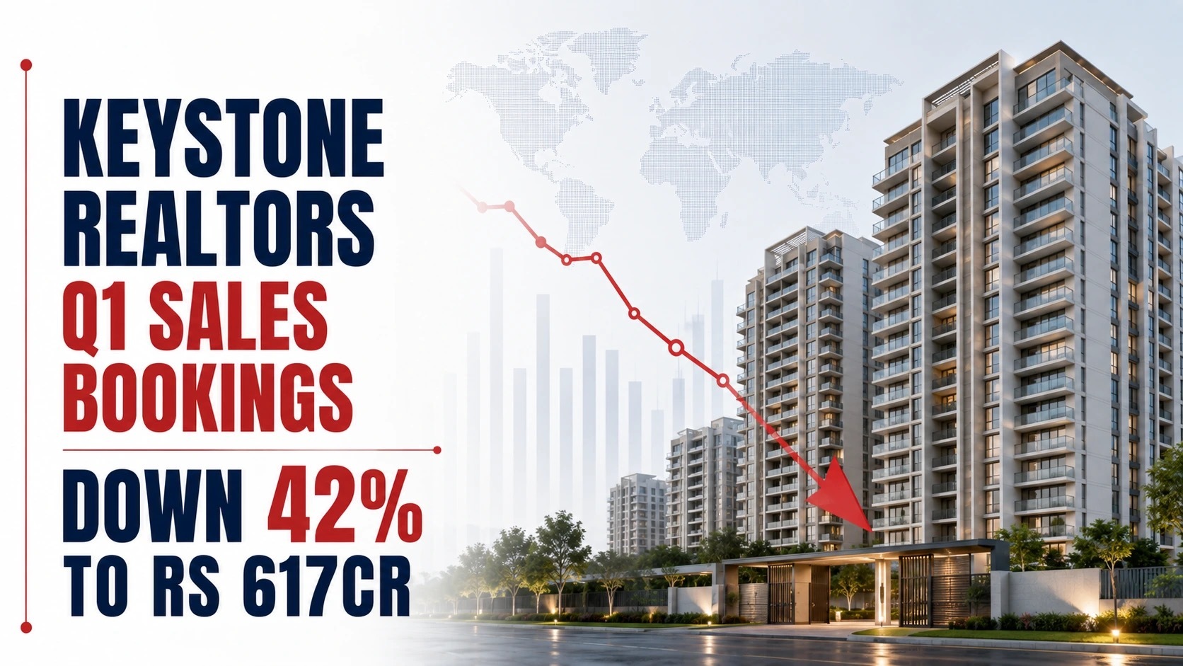 Keystone Realtors Q1 Sales Bookings Down 42pc to Rs 617cr