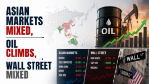 Asian Markets Mixed, Oil Climbs, Wall Street Mixed; D-street Stares at Negative Start