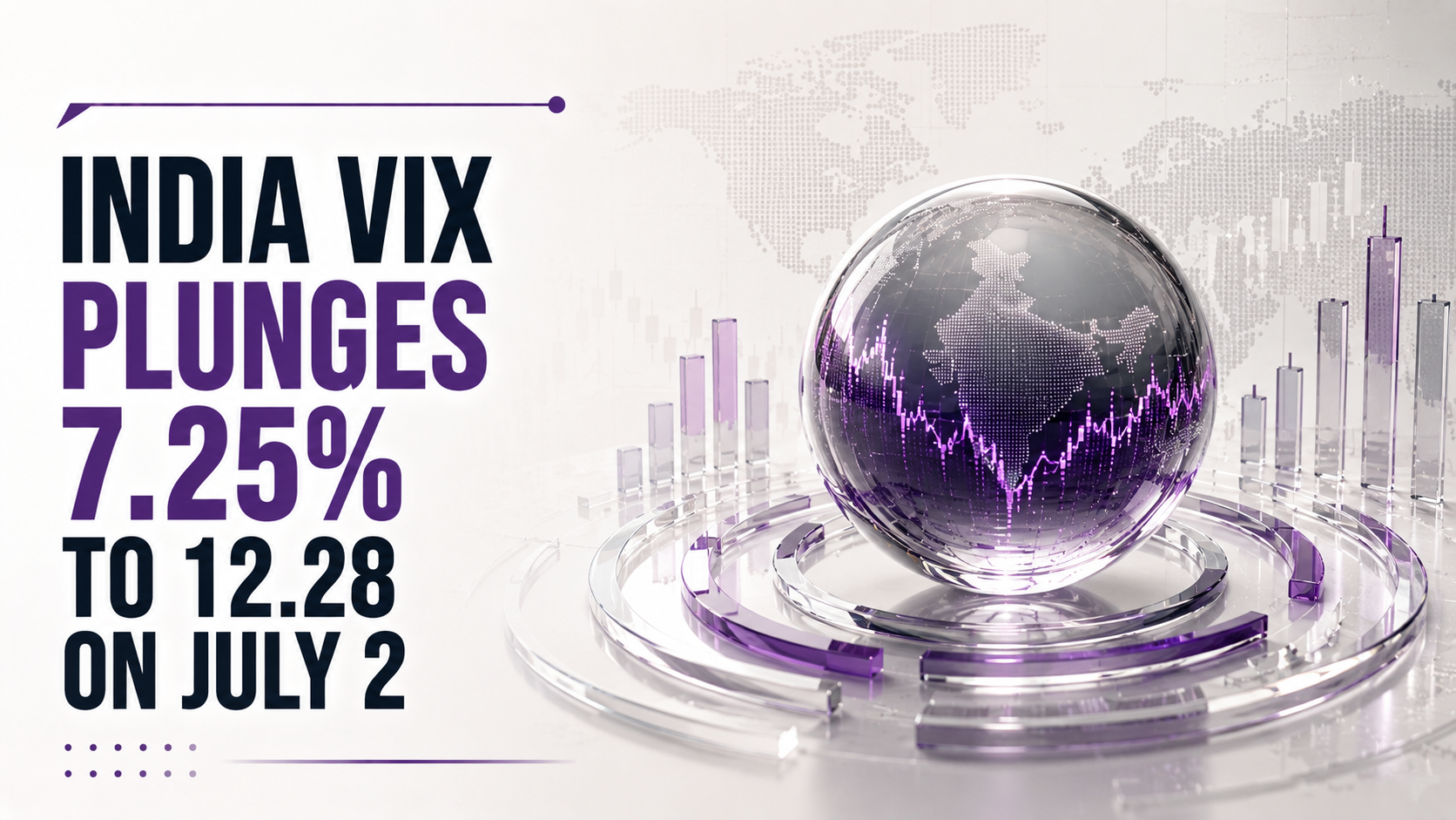 India VIX Plunges 7.25% To 12.28 On July 2as Crude Oil Eases and Equities Extend Recovery