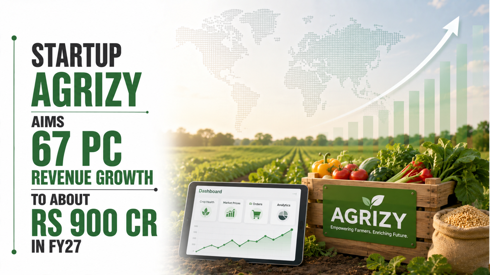 Startup Agrizy Aims 67 PC Revenue Growth to About Rs 900 Cr in FY27