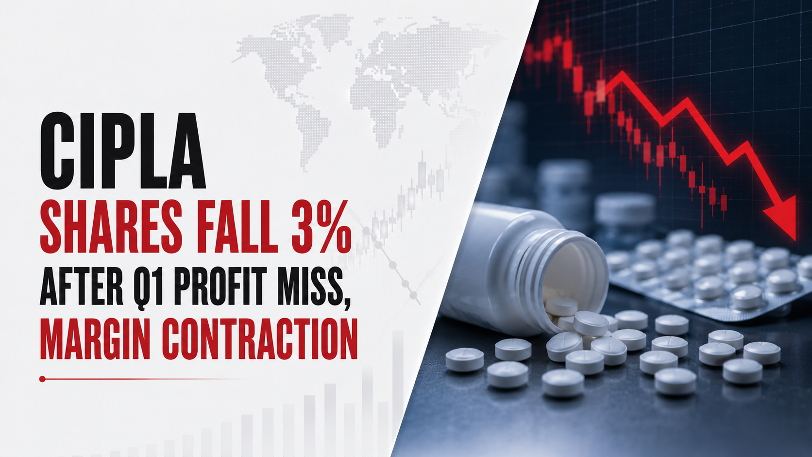 Cipla Shares Fall 3% After Q1 Profit Miss, Margin Contraction