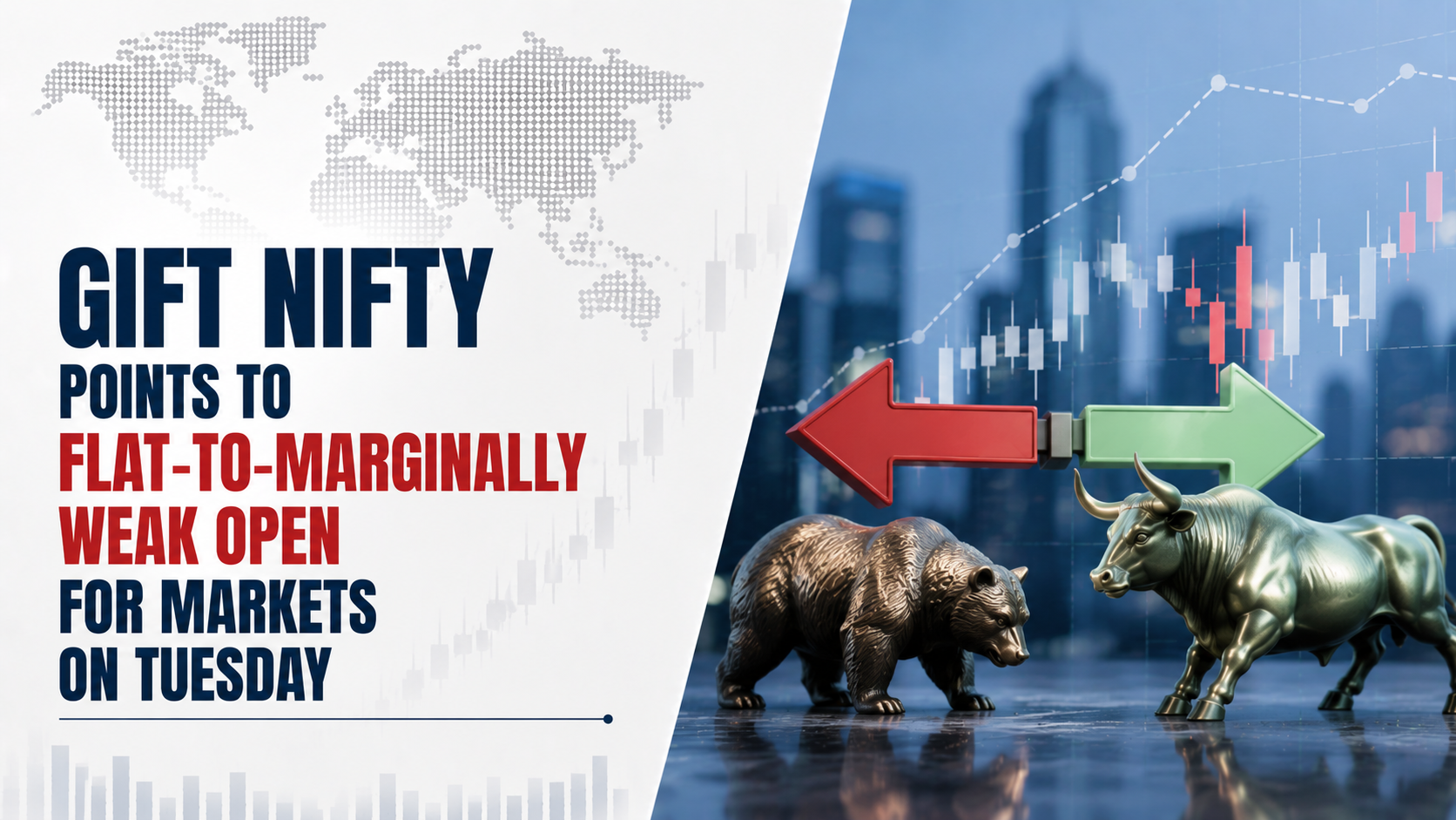 Gift Nifty Points to Flat-to-Marginally Weak Open for Markets on Tuesday as Crude Slide Offsets Iran War Risk