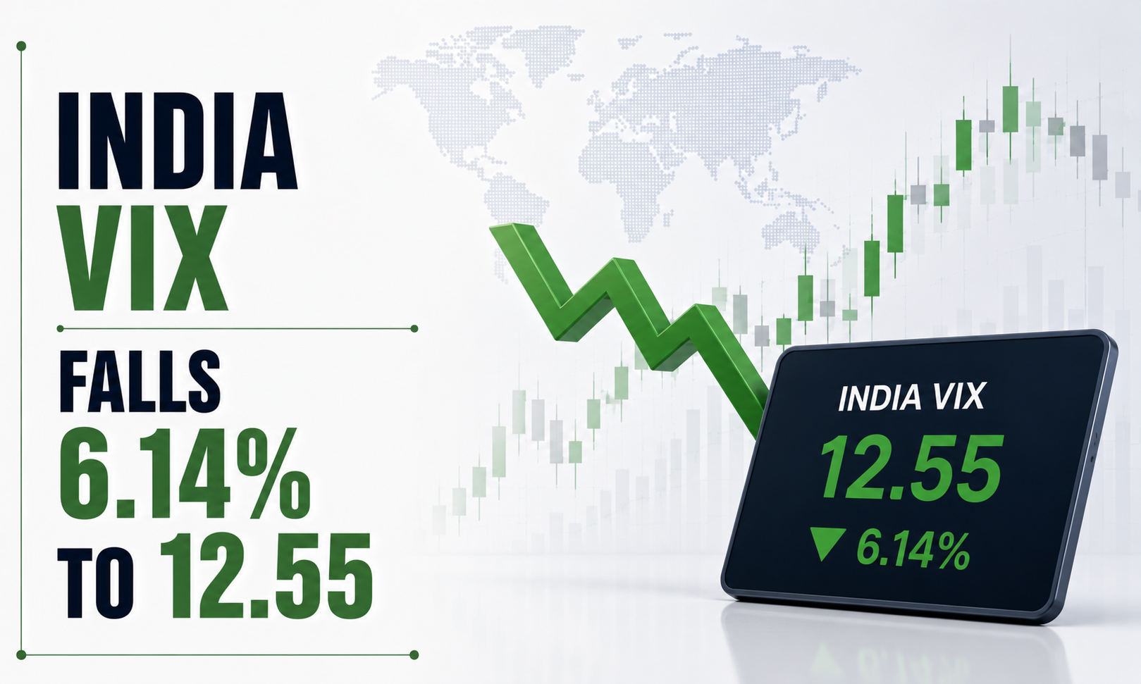 India VIX Falls 6.14% To 12.55 As Geopolitical Fears Ease and Q1 Earnings Shift Market Focus