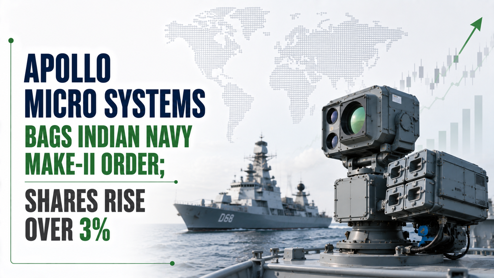 Apollo Micro Systems Bags Indian Navy Make-II Order; Shares Rise Over 3%