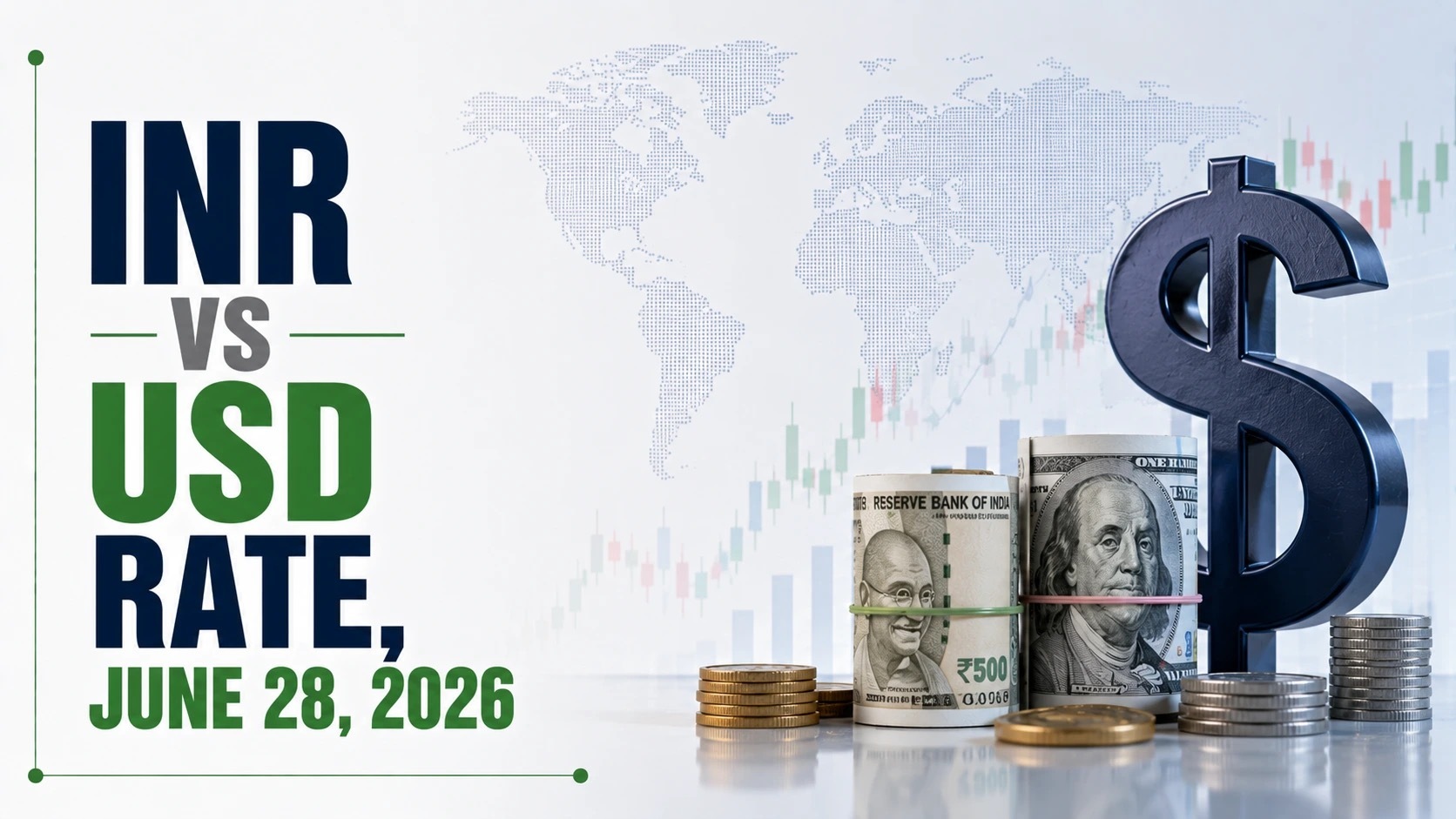 INR vs USD Rate, June 28, 2026: Rupee rises 35 paise to 95.64 against US dollar in early trade