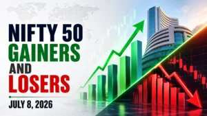 Nifty 50 Gainers and Losers, July 8, 2026: Eternal, Wipro, Hindalco Among Gainers; Jio Financial, IndiGo, Shriram Finance Lead Losers