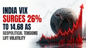 India VIX Surges 26% to 14.68 As Geopolitical Tensions and Market Sell-Off Lift Volatility
