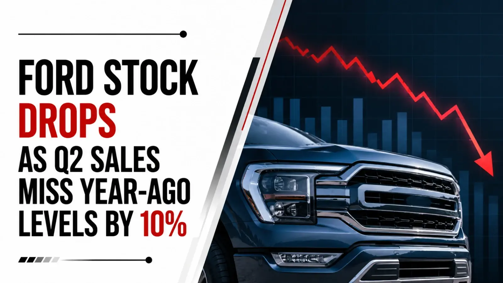 Ford Stock Drops as Q2 Sales Miss Year-Ago Levels by 10%