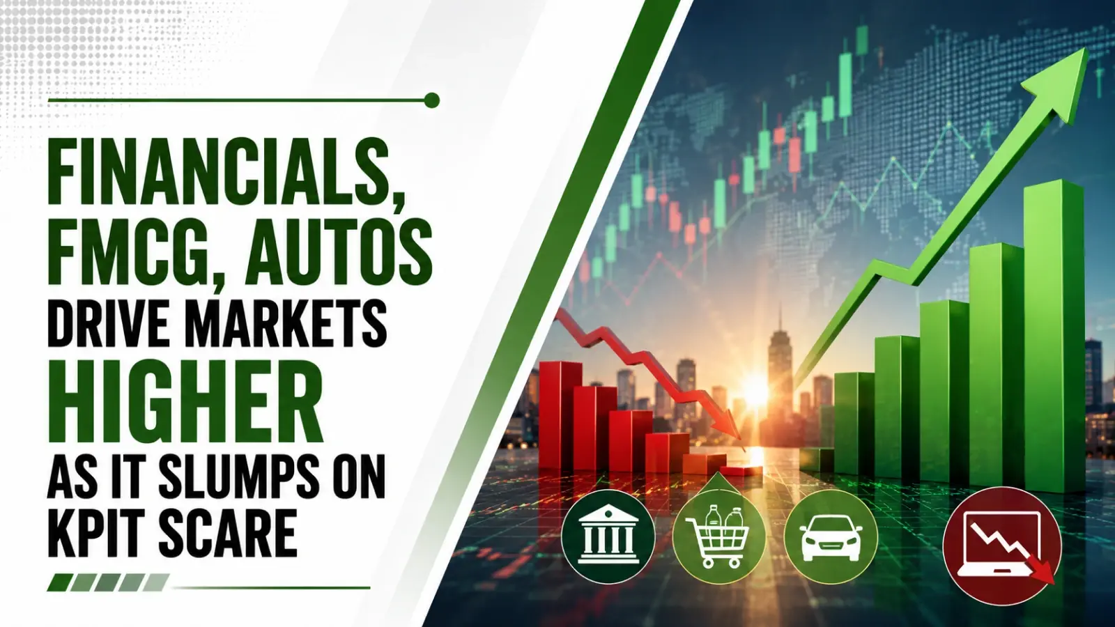 Stock Market Close Report, July 1, 2026: Financials, FMCG, Autos Drive Markets Higher as IT Slumps on KPIT Scare