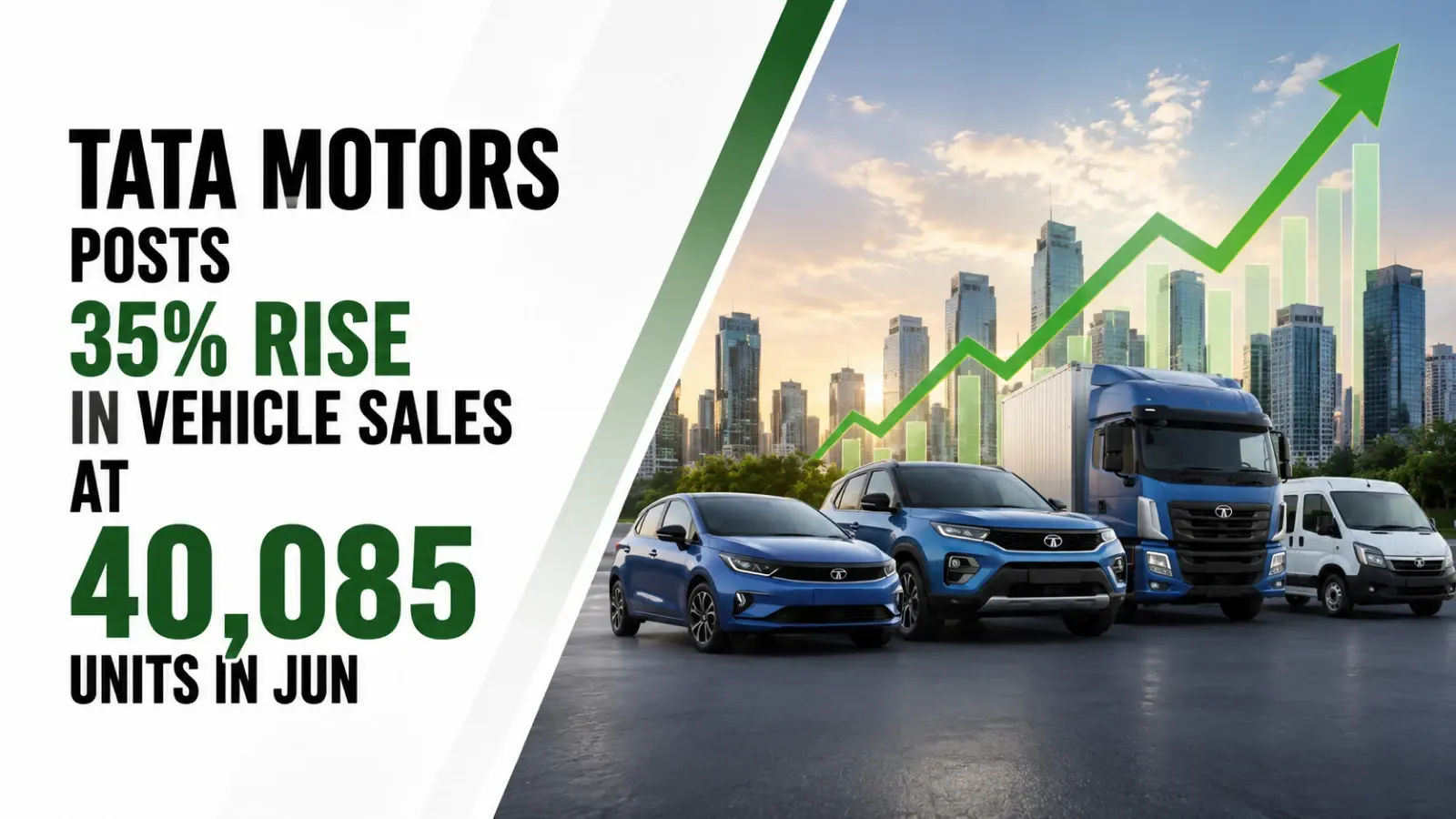 Tata Motors Posts 35 PC Rise in Vehicle Sales at 40,085 Units in June