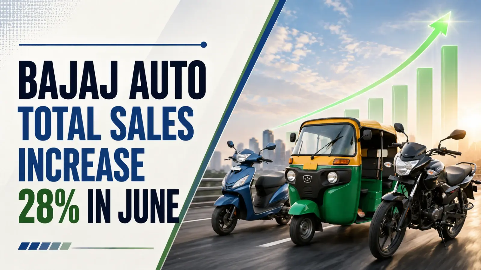 Bajaj Auto Total Sales Increase 28 PC in June