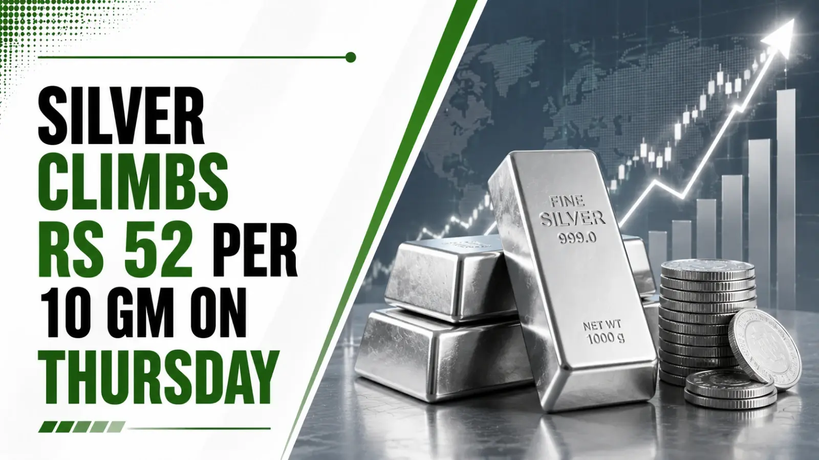 Silver Rate Today, July 2, 2026: Silver Price Climbs Rs 52 per 10 gram as Mumbai and Northern Markets Recoup Wednesday's Losses