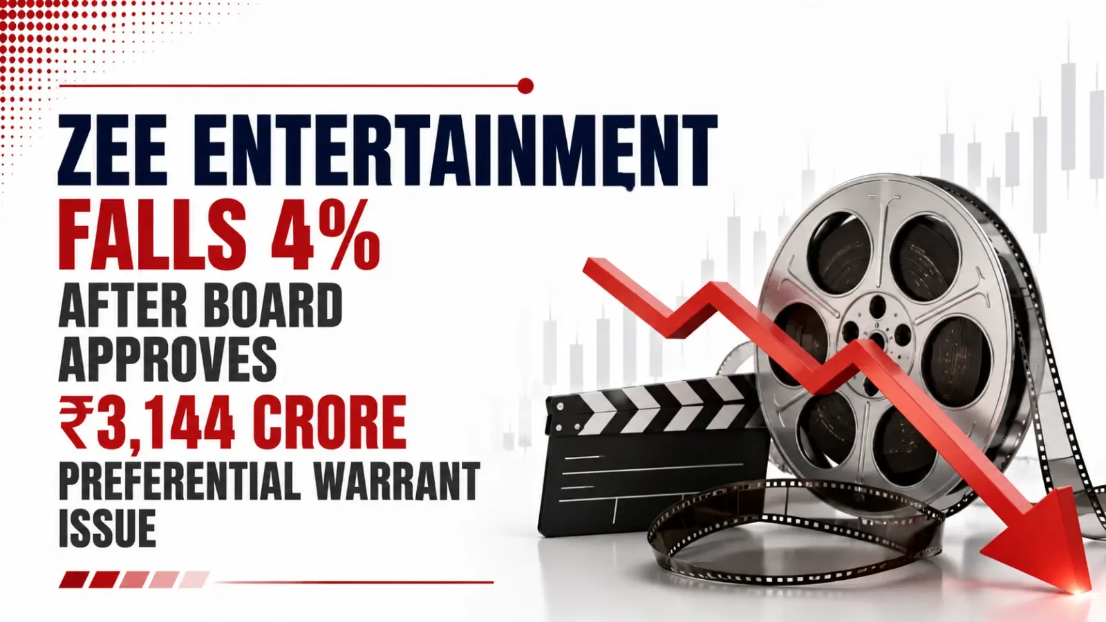 Zee Entertainment Share Falls 4% After Board Approves ₹3,144 Crore Preferential Warrant Issue to Boost Promoter Stake