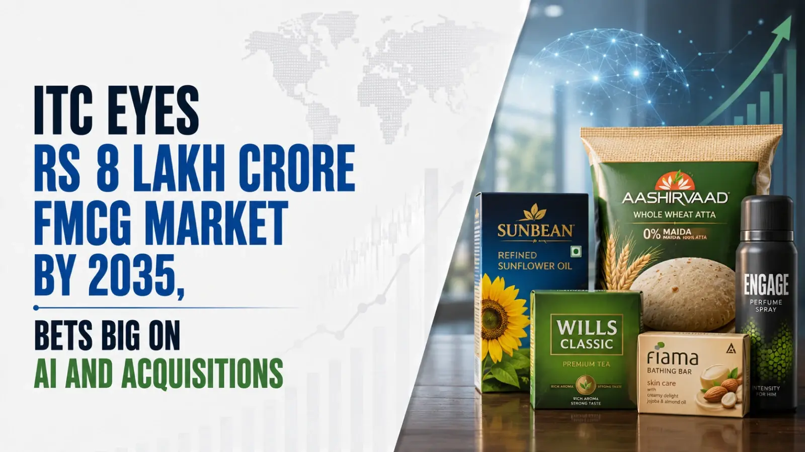 ITC Eyes Rs 8 Lakh Crore FMCG Market by 2035, Bets Big on AI and Acquisitions