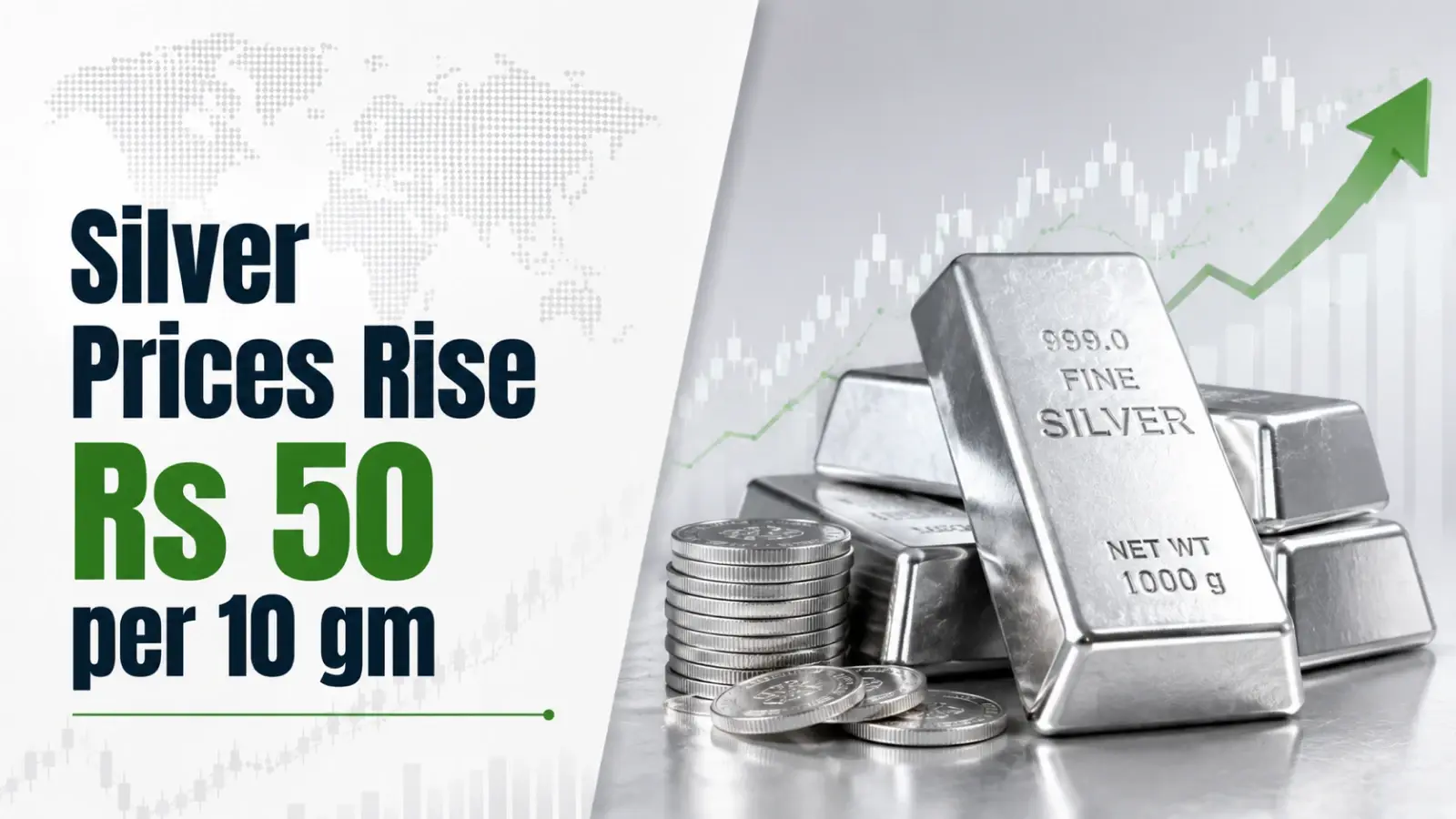 Silver Prices Rise Rs 50 per 10 gm, Recover Friday’s Losses