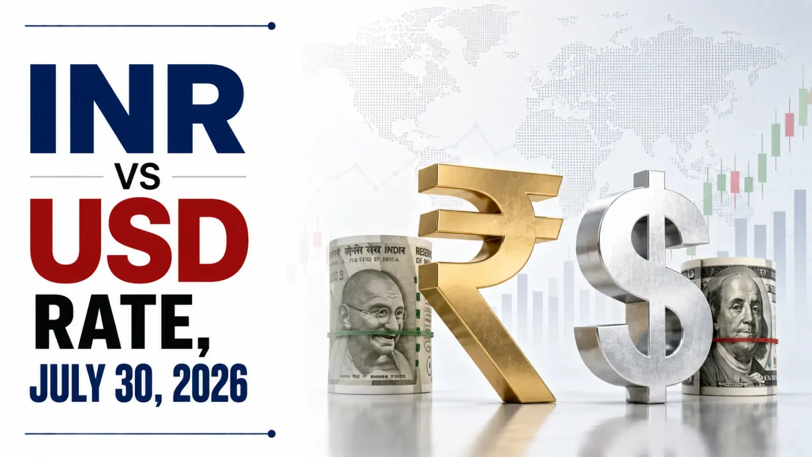 INR vs USD Rate, July 30, 2026: Rupee Rises 13 Paise to 95.63 Against US Dollar in Early Trade