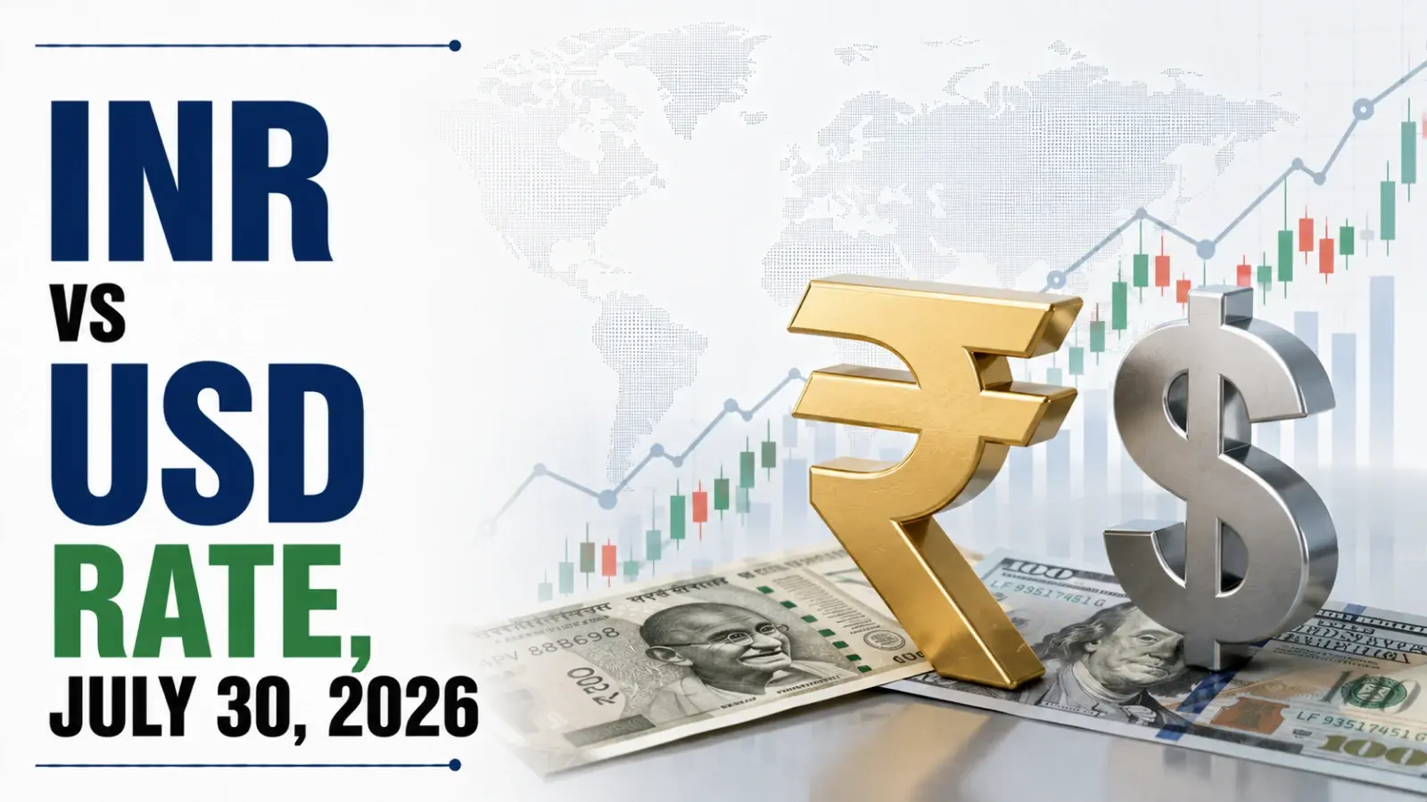 INR vs USD Rate, July 30, 2026: Rupee Rises 9 Paise to 95.67 Against US Dollar
