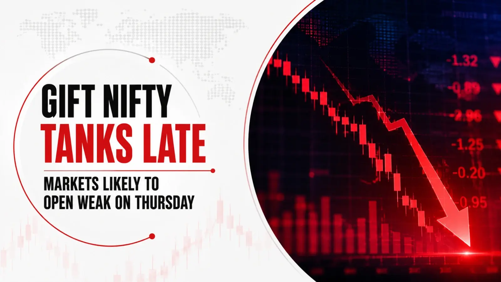 Gift Nifty Tanks Late; Markets Likely to Open Weak on Thursday