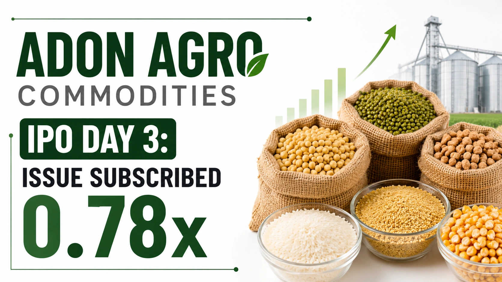 Adon Agro Commodities IPO Day 3: Issue Subscribed 0.78x; Subscription Closes Today