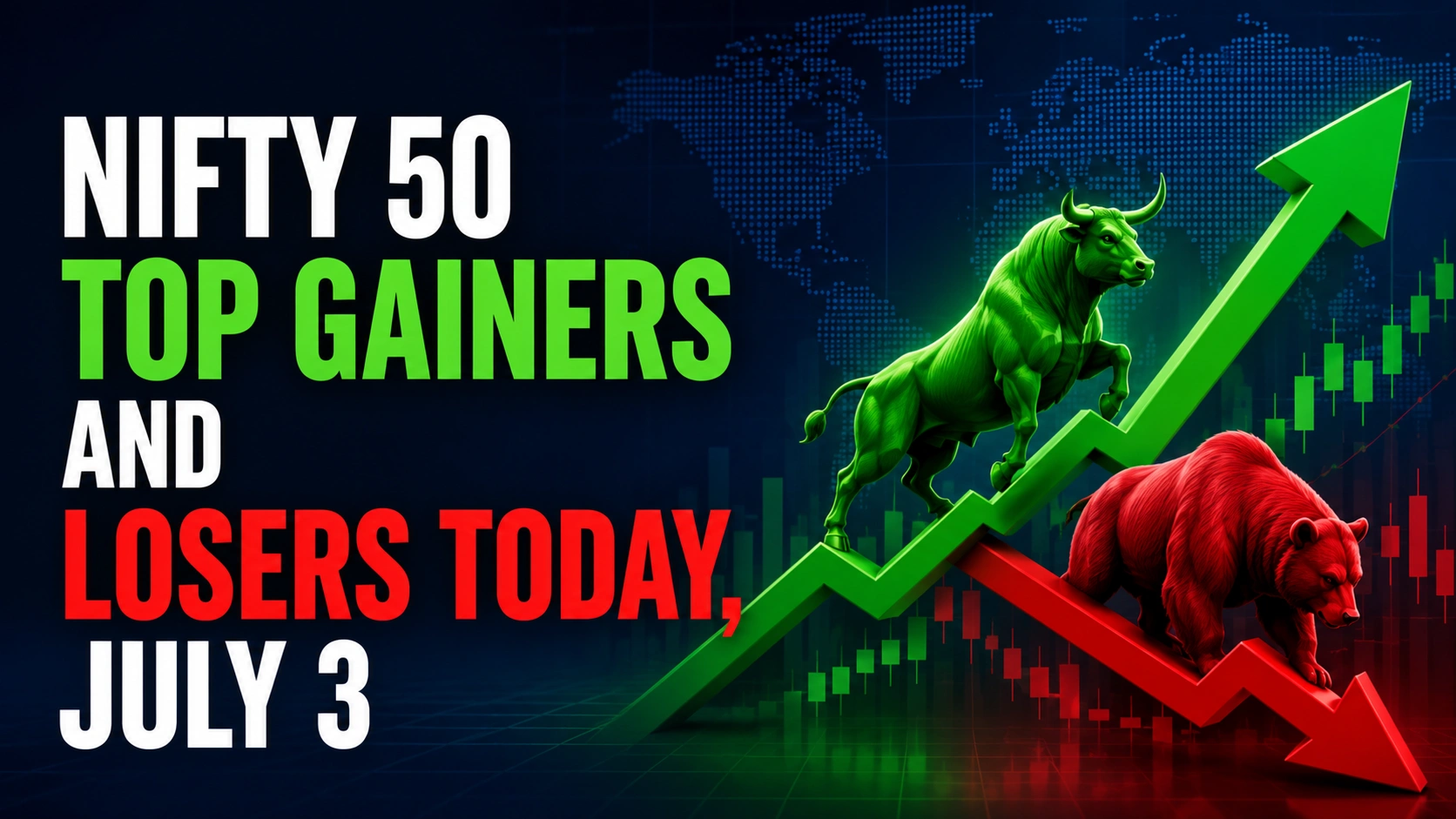 Nifty 50 Top Gainers and Losers Today, July 3: HCLTech Leads Rally, Axis Bank Tops Losers