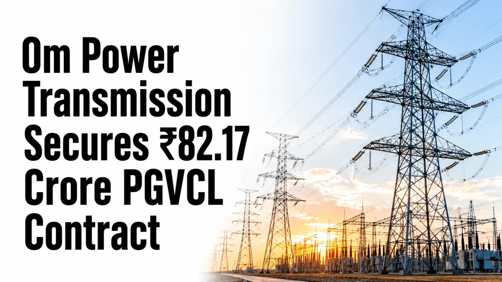 Om Power Transmission Secures ₹82.17 Crore PGVCL Contract; Shares Rise 2.34%