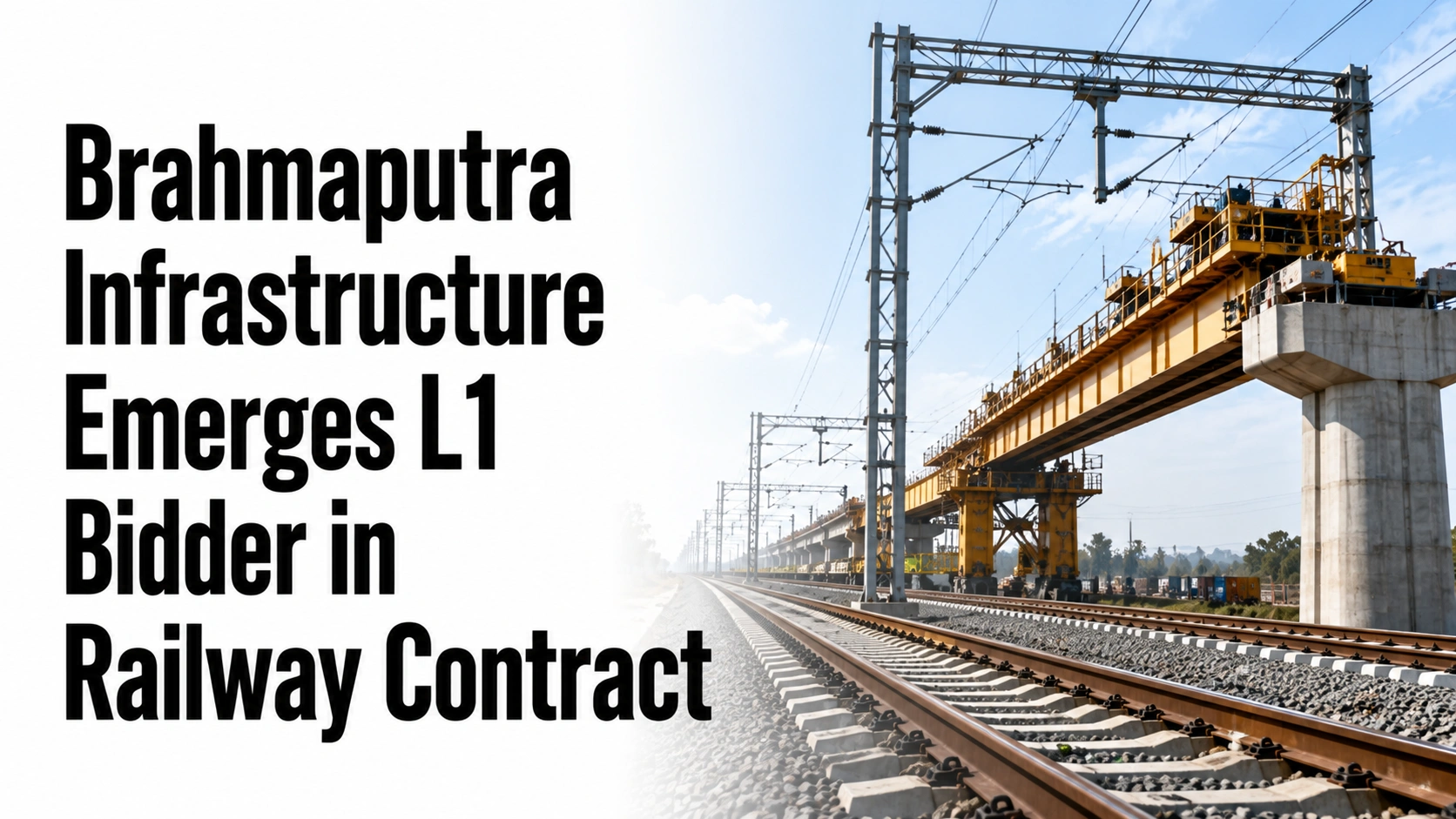Brahmaputra Infrastructure Emerges L1 Bidder in Railway Contract; Shares Gain 3.35%