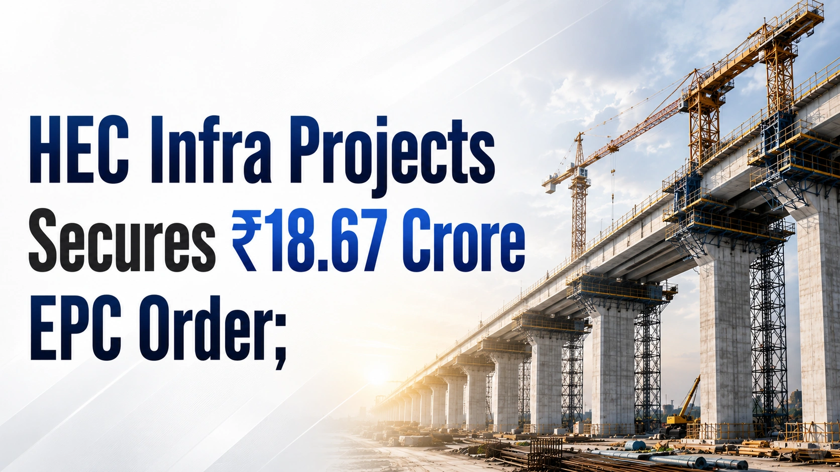 HEC Infra Projects Secures ₹18.67 Crore EPC Order; Shares Trade Higher