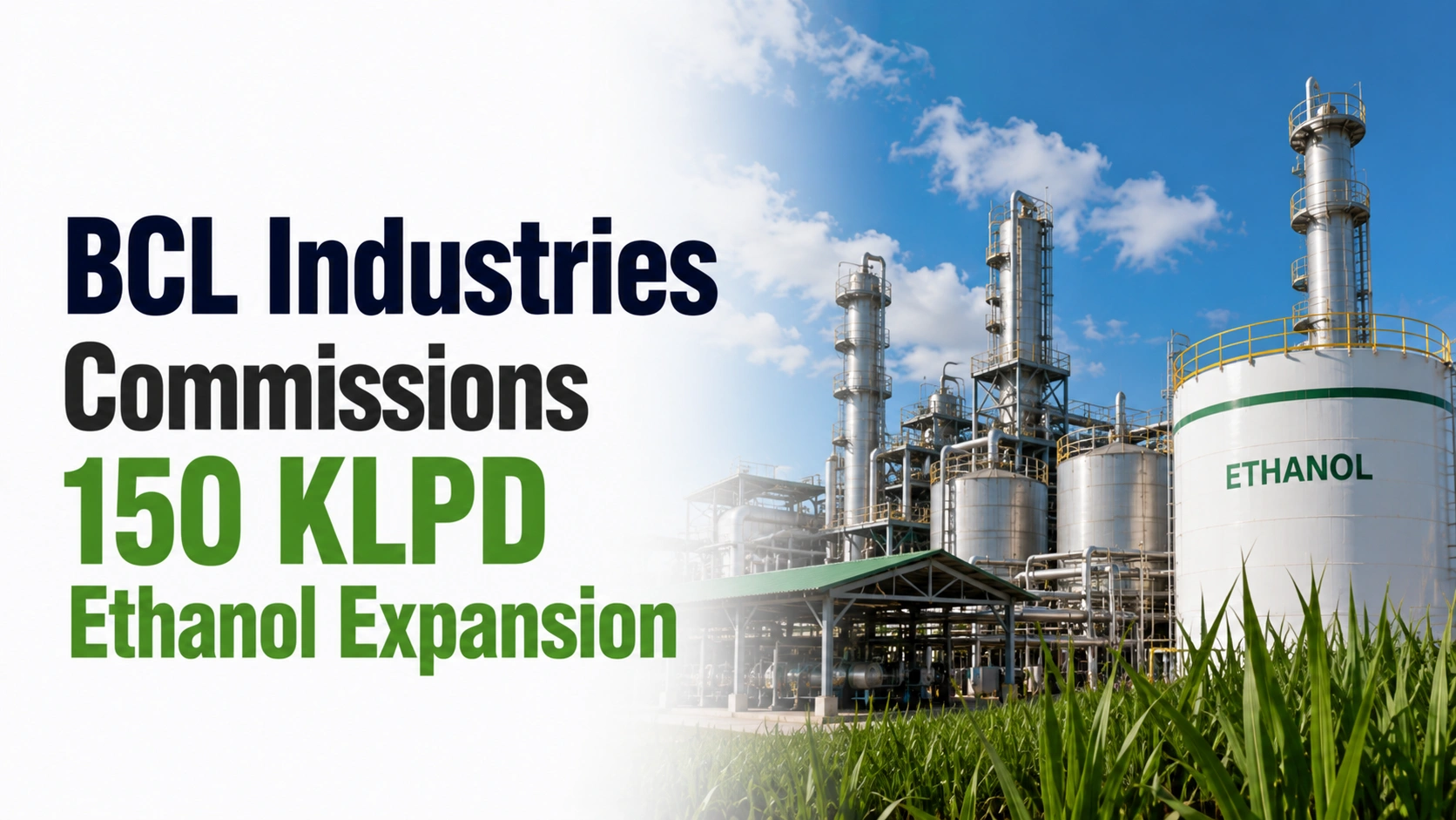 BCL Industries Commissions 150 KLPD Ethanol Expansion; Shares Rise