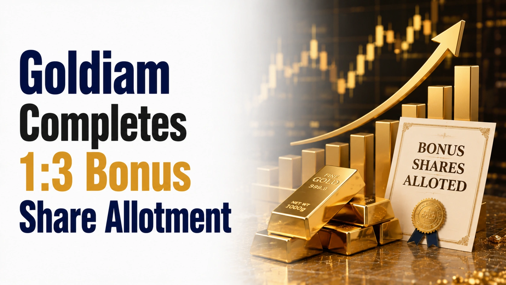 Goldiam Completes 1:3 Bonus Share Allotment; Shares Slip 0.61%