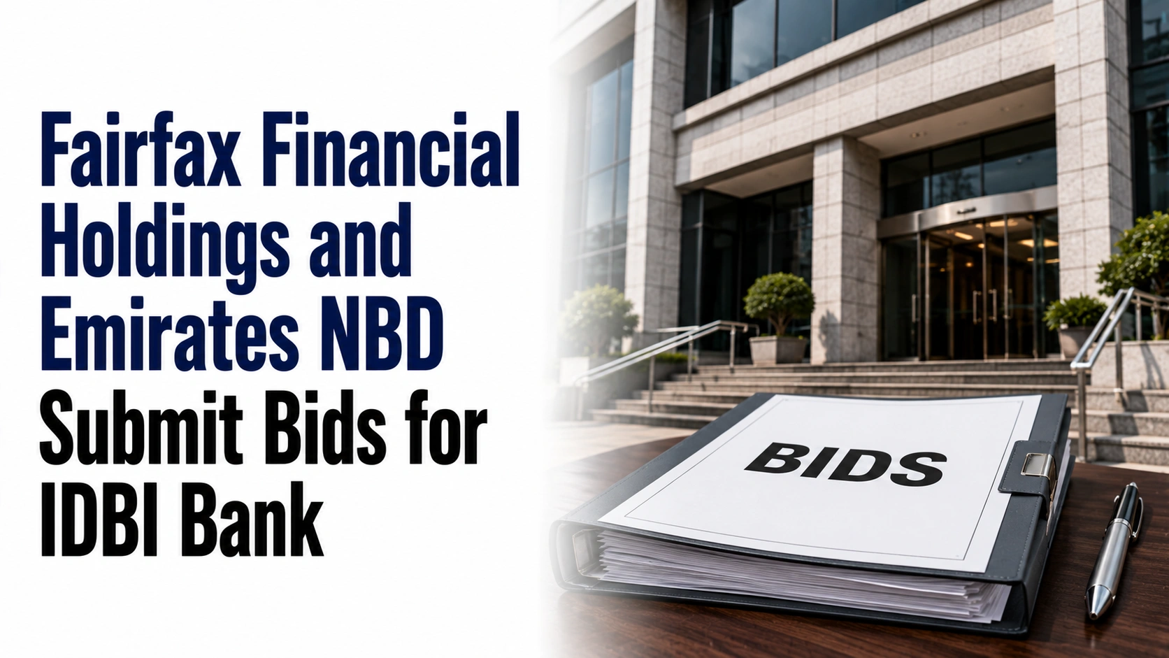 Fairfax Financial Holdings and Emirates NBD Submit Bids for IDBI Bank; Share Trade in Positive Territory