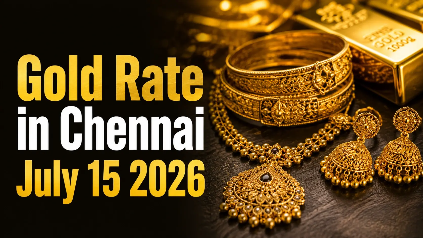 Gold Rate in Chennai Today, July 15, 2026: Gold Prices Extend Decline; 24K Gold Slips to ₹14,345 Per Gram 