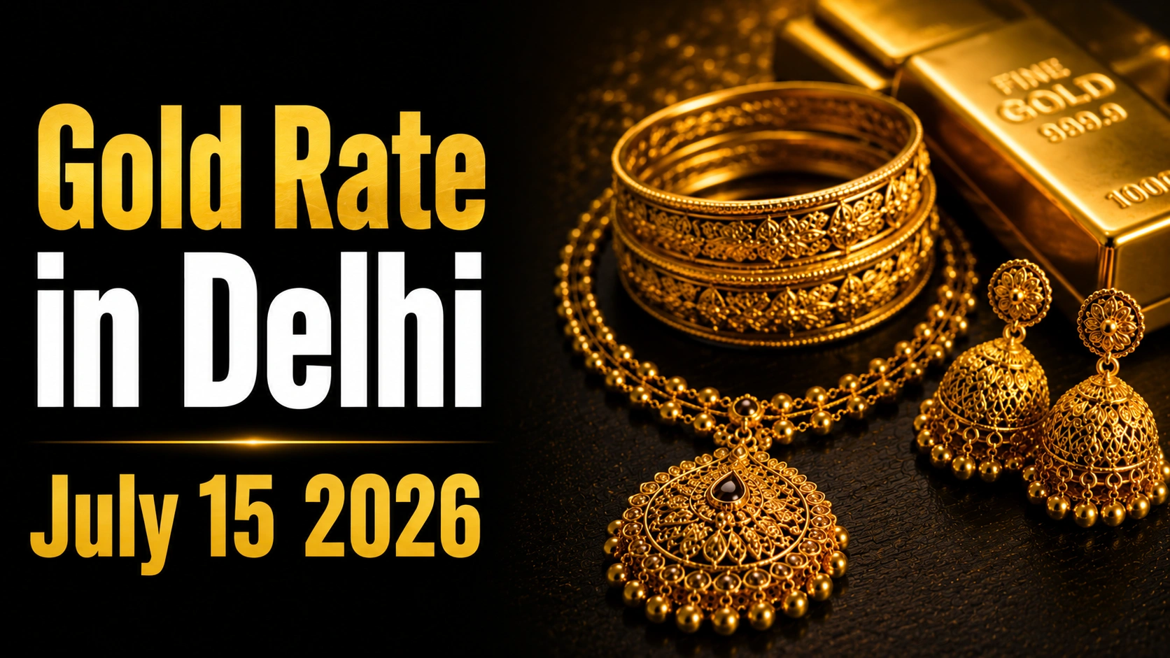 Gold Rate in Delhi Today, July 15, 2026: Gold Prices Rebound; 24K Gold Climbs to ₹14,372 Per Gram