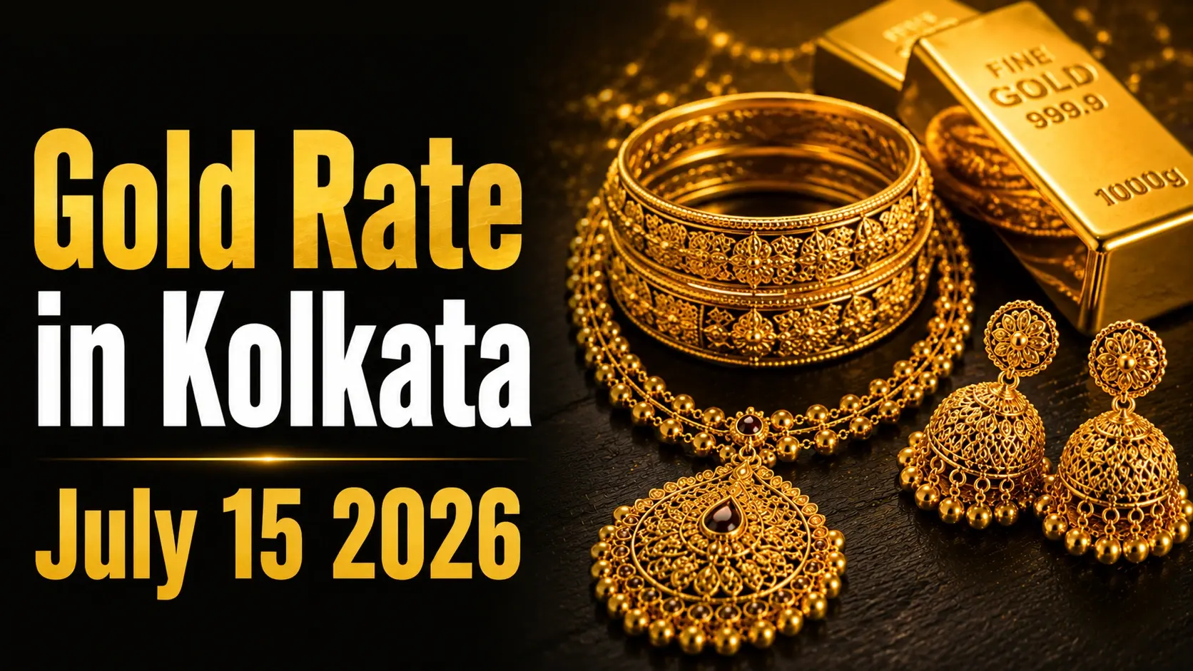 Gold Rate in Kolkata Today, July 15, 2026: Gold Prices Recover; 24K Gold Climbs to ₹14,357 Per Gram 