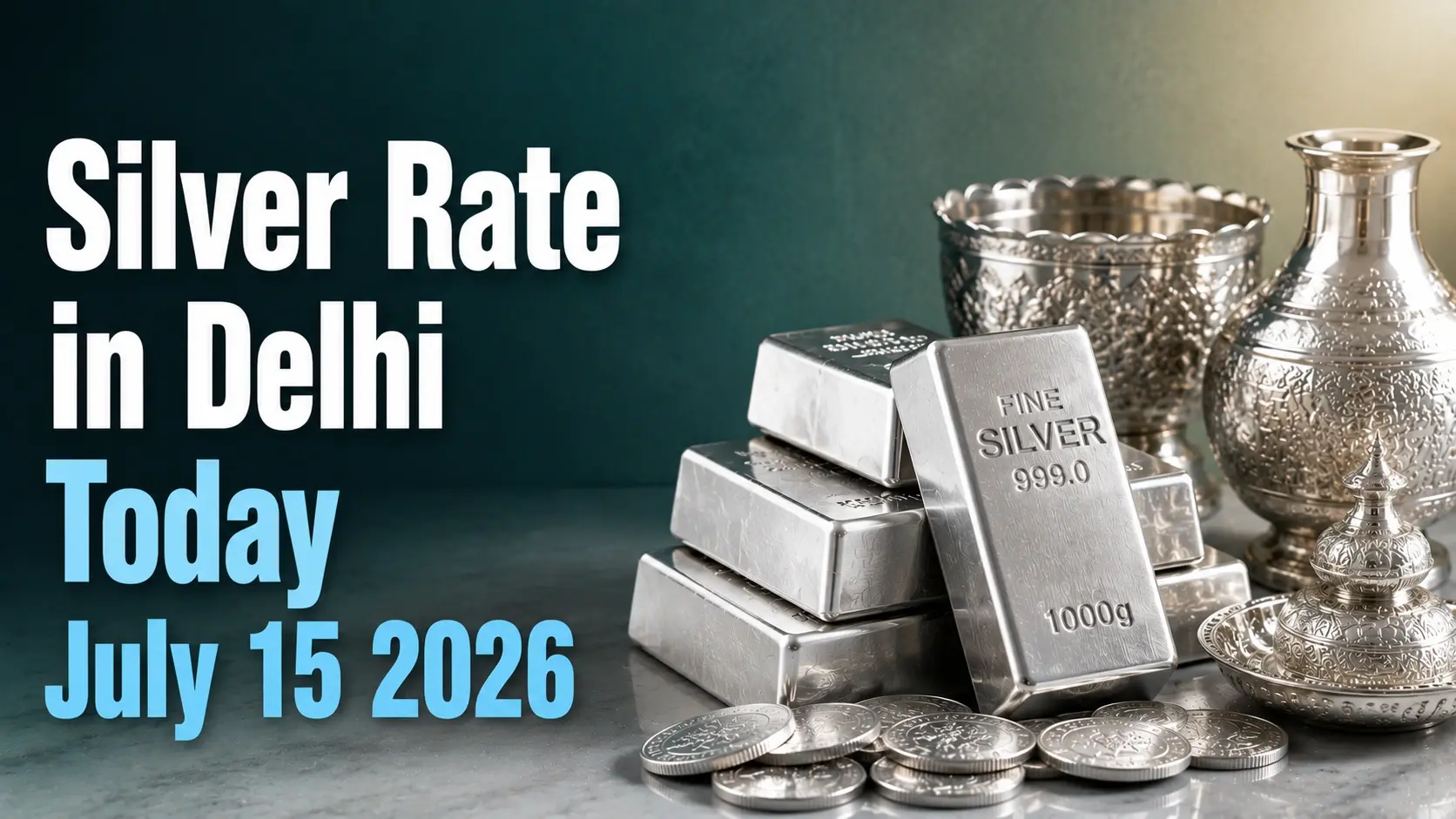Silver Rate in Delhi Today, July 15, 2026: Silver Prices Stay Flat at ₹235 Per Gram for Fourth Straight Day